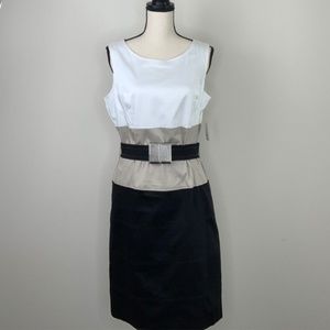 Liz Claiborne Khaki Sleeveless Dress Sz 12